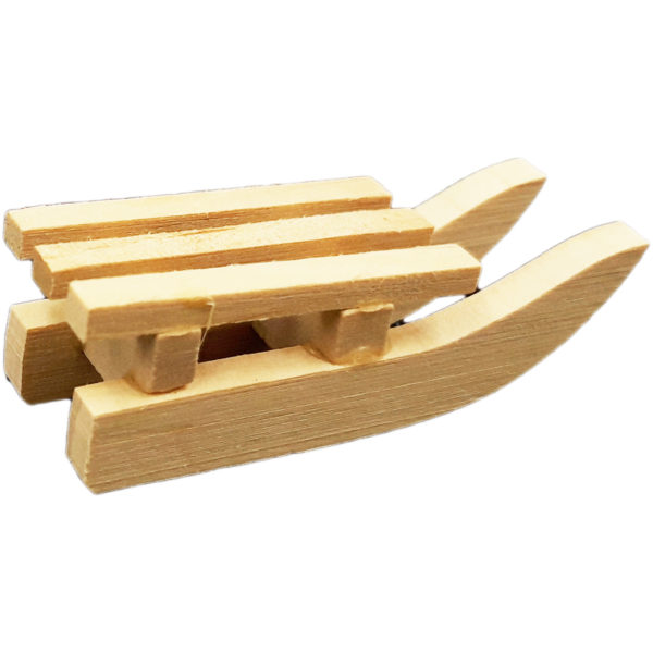 Holzschlitten verschiendene Größen 3 Stück – Bild 2