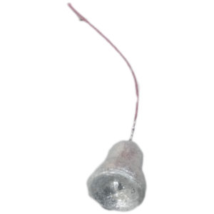 Glocke aus Watte silber 19 x 20 mm 20 Stück