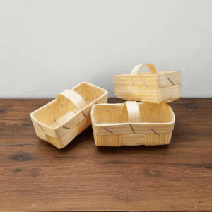 Spankörbchen bunt 8 cm Mini Osterkorb Dekokörbchen Holzspan