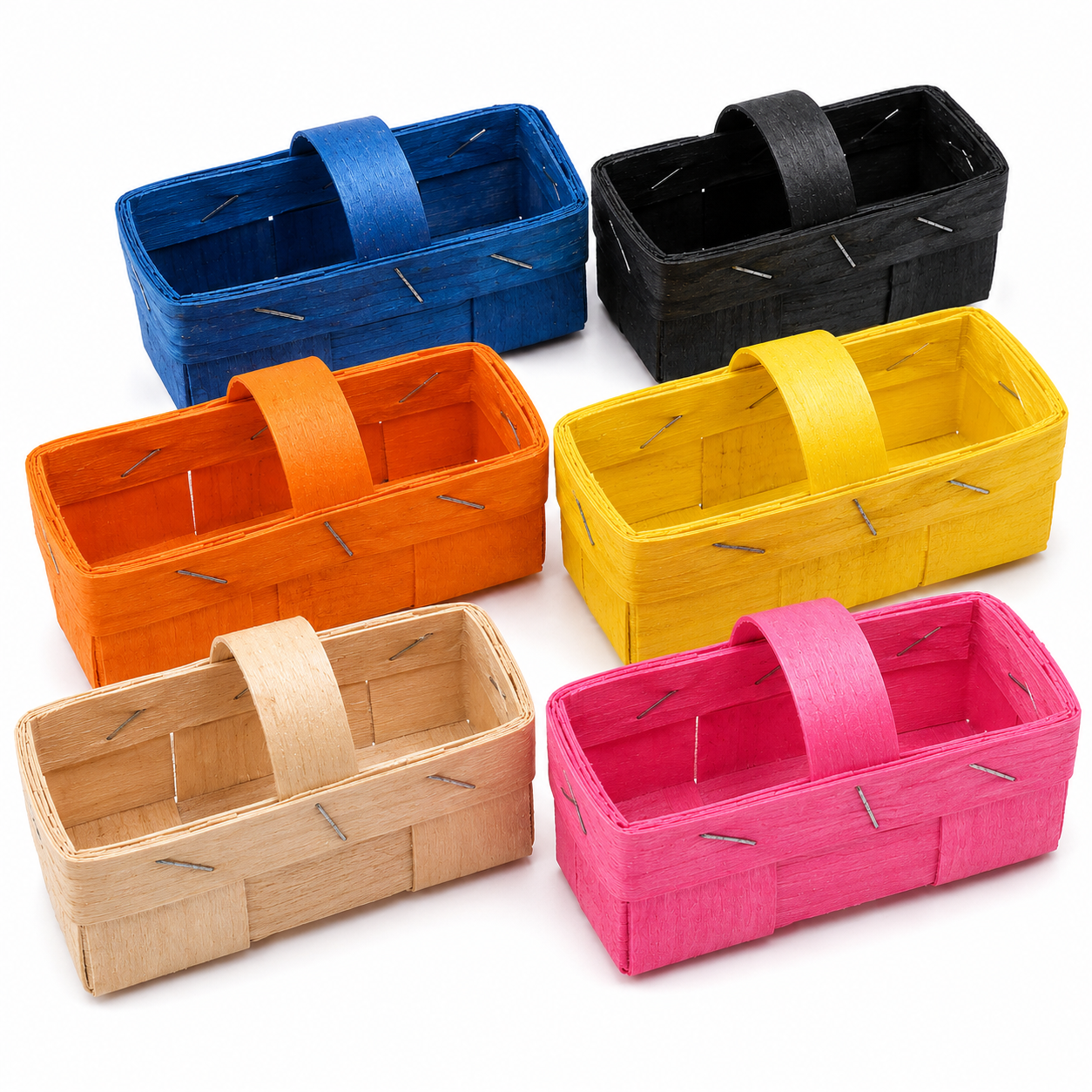Spankörbchen bunt 8 cm Mini Osterkorb Dekokörbchen