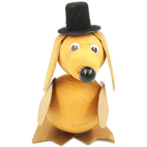 Wattefigur Tischdekoration "Hund" 6,5 cm 10 Stück