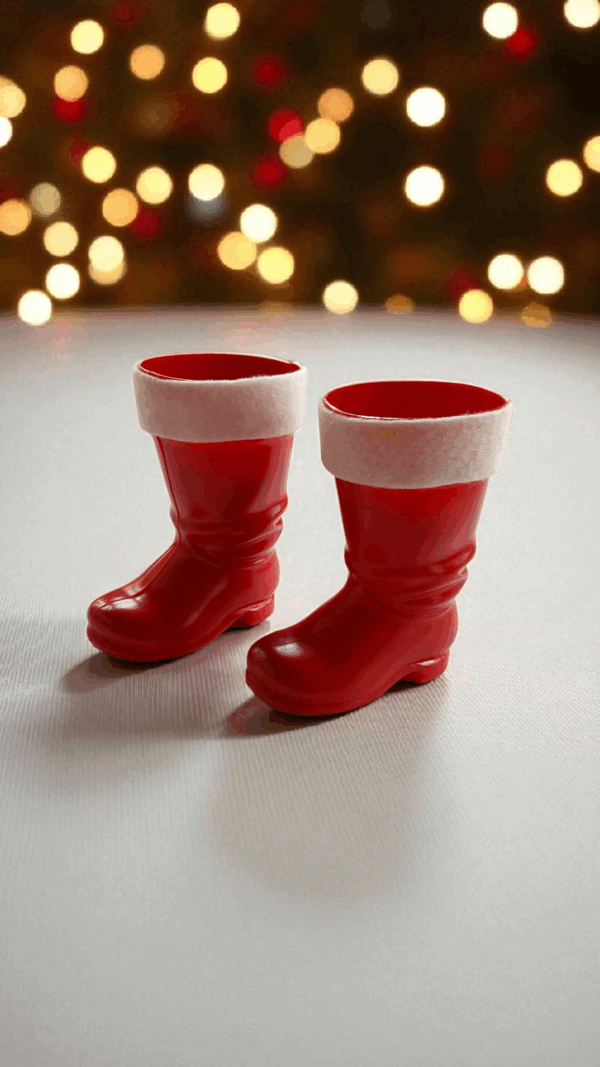 Nikolausstiefel zum Befüllen mit weißem Filzrand – 11 x 9 cm Ø5,5cm, 1er/2er/3er Set, Weihnachtsdeko & Geschenkidee – Bild 6
