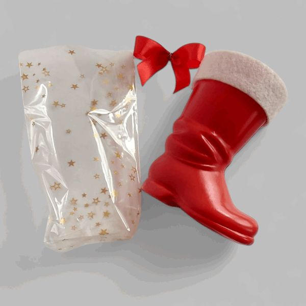 AKTION 3 Nikolausstiefel + 3 Beutel + 3 Schleifen | Weihnachtsdeko Set 11×9 cm Stiefel, Beutel 95×160 mm, Schleife 60×40 mm – Bild 7