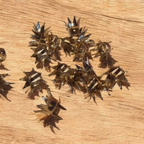 Mini-Goldkronen Alu Ø15mm 50 Stück