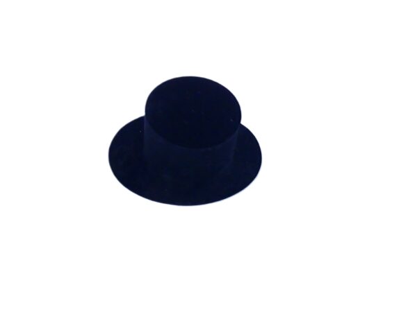 Zylinder aus Kunststoff schwarz, oval, einseitig beflockt 9cm 5 Stück – Bild 3