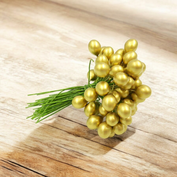 Goldperle am Draht 100 Stück