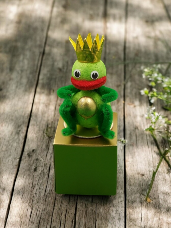 Pralinenwürfel Geschenkwürfel "Frosch mit Krone" 9 cm 10 Stück