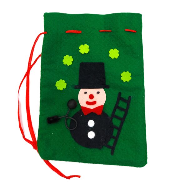 Filzsäckchen mit Motiv "Schornsteinfeger" ca. 14x20cm 3 Stück – Bild 3