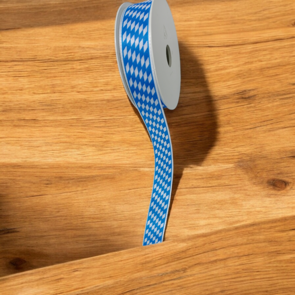 Taftband Geschenkband Dekoband "Bayerische Raute" 25mm x 25m – Bild 3