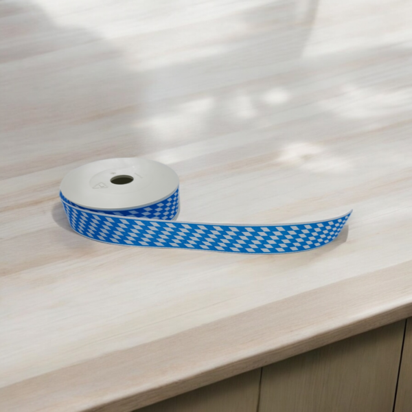 Taftband Geschenkband Dekoband "Bayerische Raute" 25mm x 25m – Bild 4