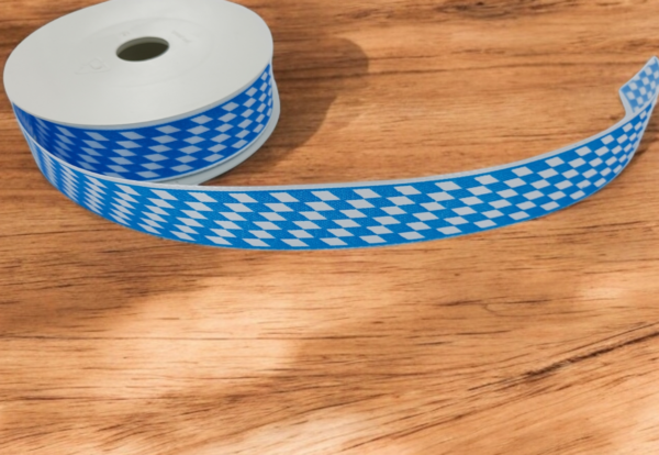 Taftband Geschenkband Dekoband "Bayerische Raute" 25mm x 25m
