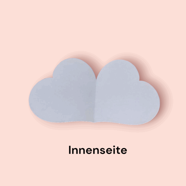 DIY Karte zum Klappen in Herzform 15cm oder 20cm 10 Stück – Bild 3