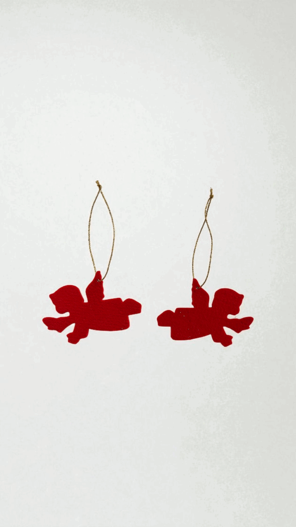 Filzanhänger Engel rot – handgemachte Weihnachtsdeko & Geschenkanhänger – Bild 5