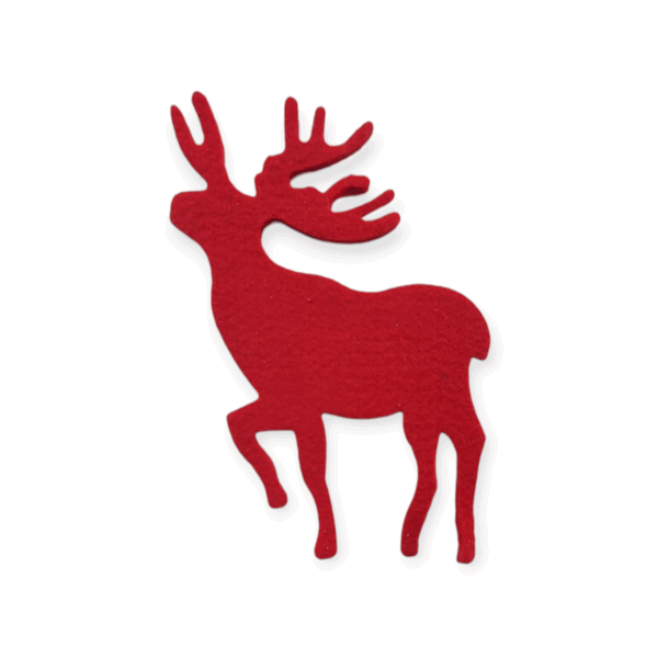 Filzelch rot zum basteln dekorieren, weihnachtsdeko, tischdeko, baumdeko