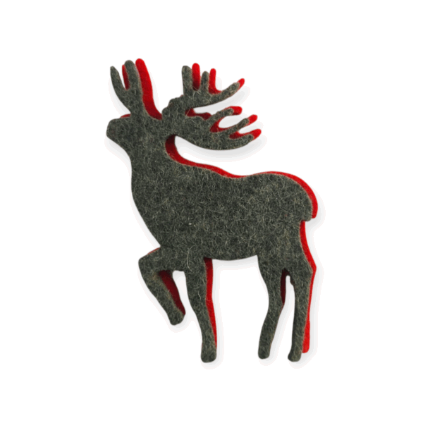 Bastelset „Weihnachts-Elche“ – 6 Filzelche (10x6 cm) mit Luvi, roten Nasen & Anleitung 🎄✨ – Bild 5