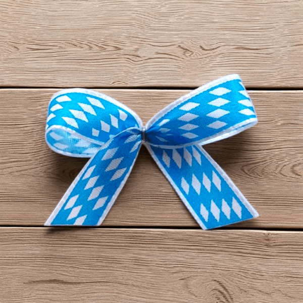 Schleife 60x40mm Bayerische Raute, Rautenband Oktoberfest