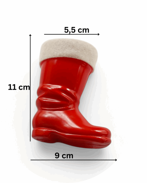 Nikolausstiefel zum Befüllen mit weißem Filzrand – 11 x 9 cm Ø5,5cm, 1er/2er/3er Set, Weihnachtsdeko & Geschenkidee – Bild 2