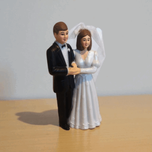 Hochzeitspaar – Brautpaar 11 cm – Hochzeitsdekoration, Paarfigur aus Resin