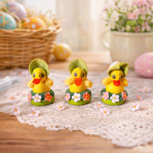 Osterküken Wattefigur 4 cm – Mini Küken Tischdeko – 10 Stück