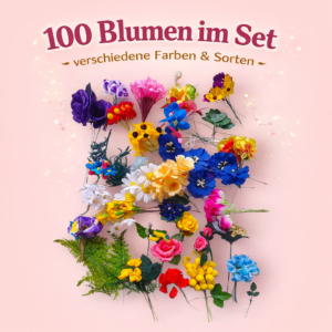 Blumenset künstliche Blumen 100 Stück
