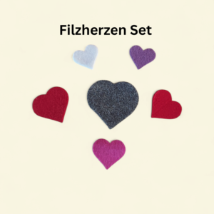 Filz Herzen Mix