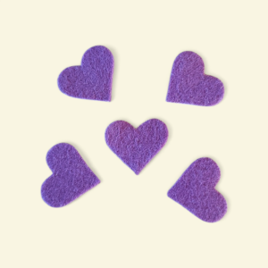 Filz Herzen lila