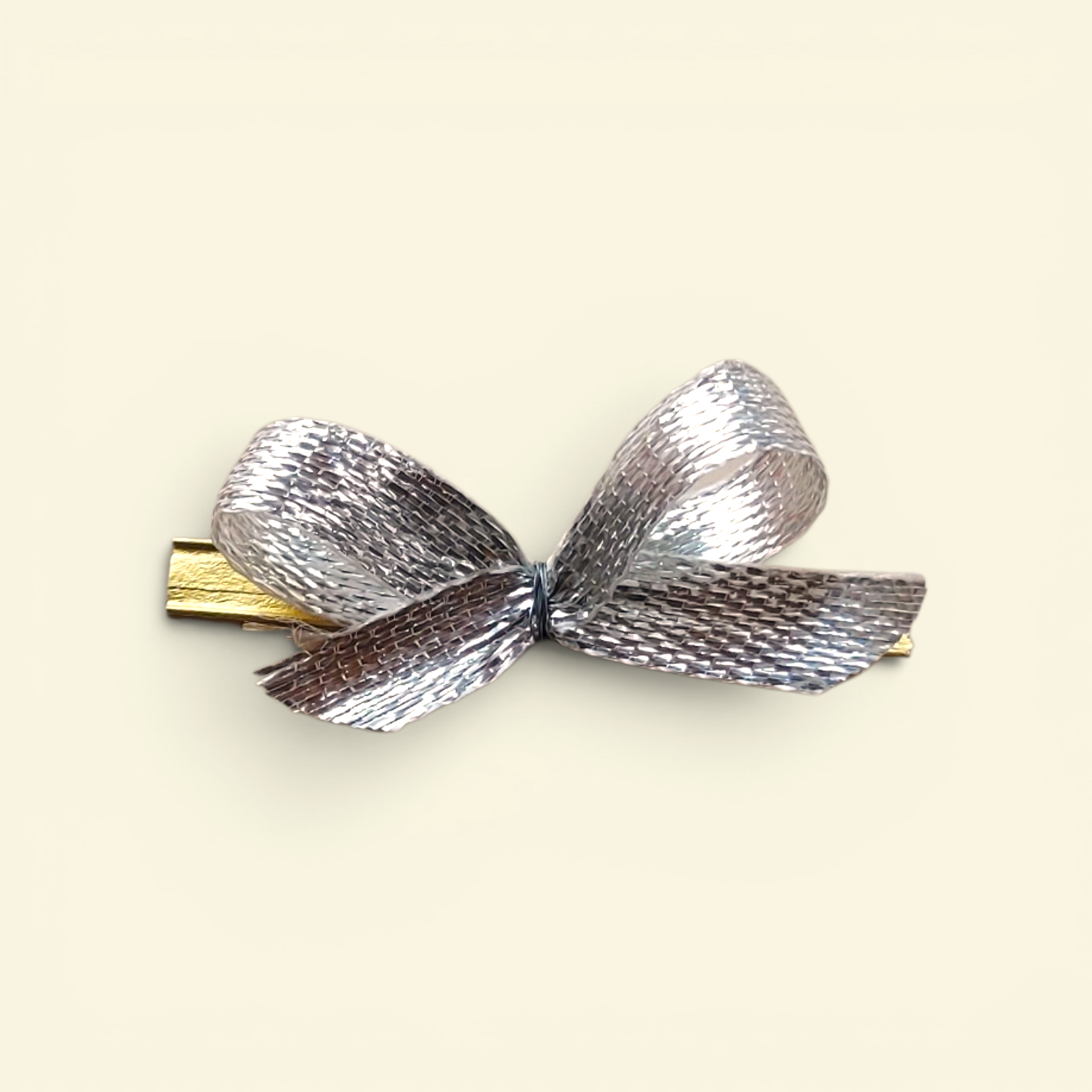 Fertigschleifen silber mit Clip