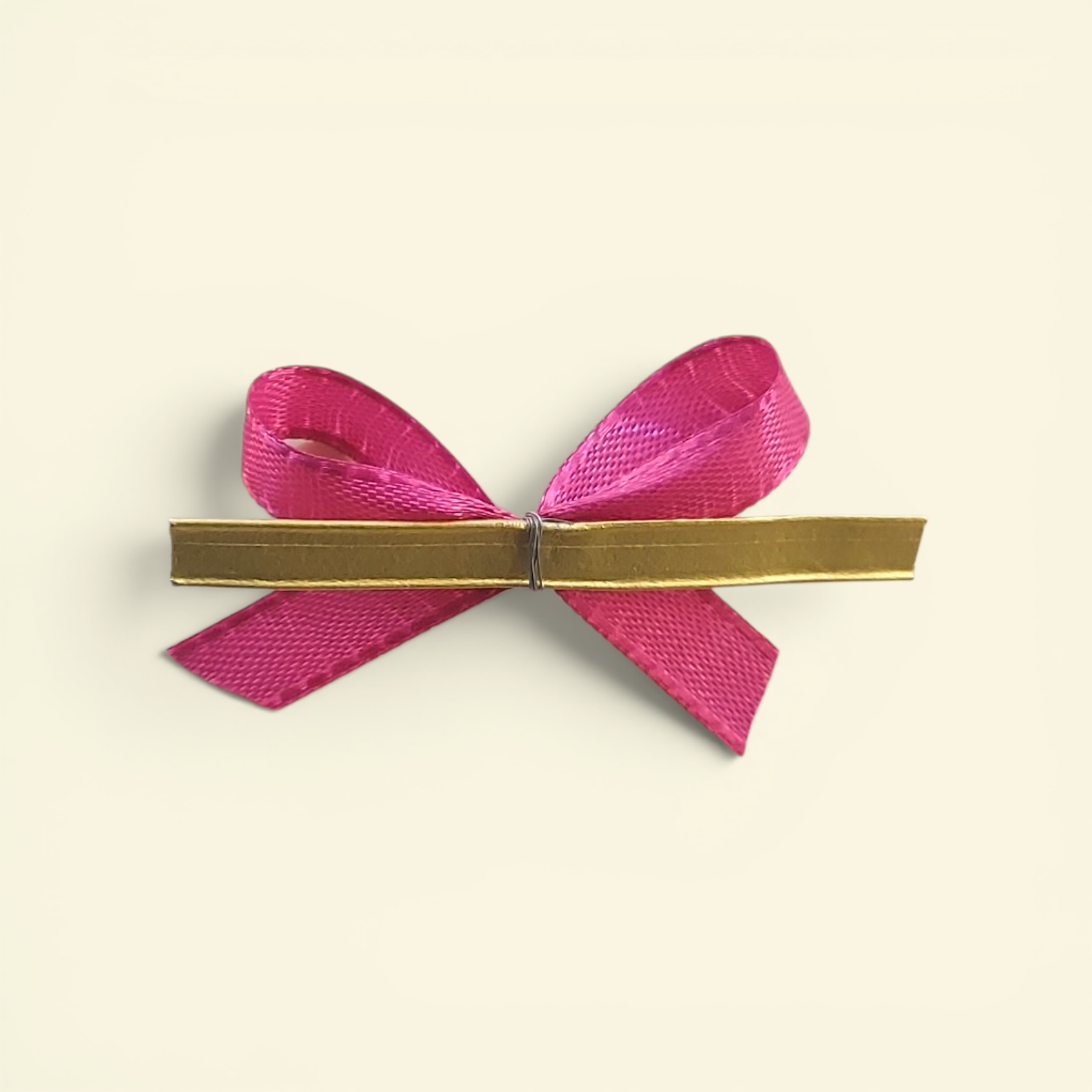 Fertigschleifen pink mit Clip 20-100 Stück – ca. 40x30mm – Geschenk Schleifen mit goldfarbenem Clip – Bild 2