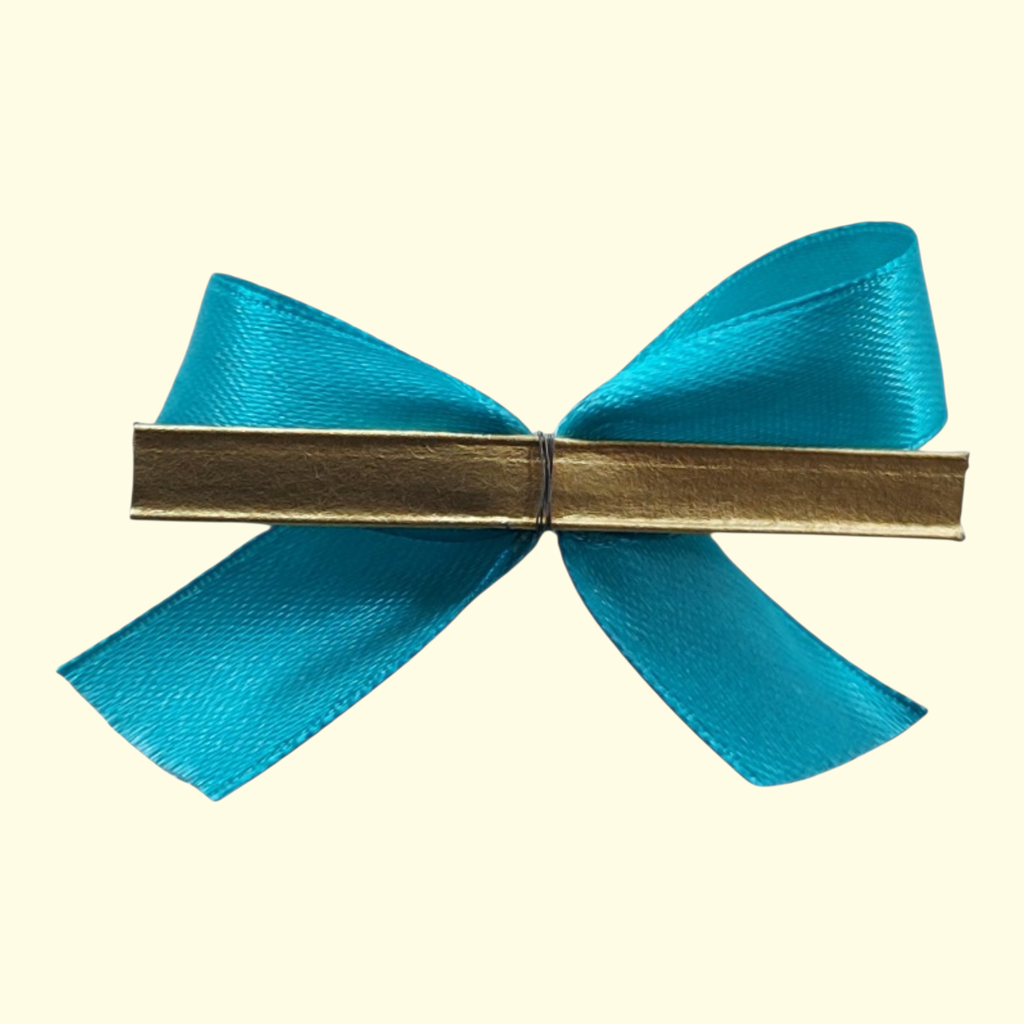 Fertigschleifen türkis mit Clip 20-100 Stück – ca. 60x40mm – Geschenk Schleifen mit goldfarbenem Clip – Bild 2