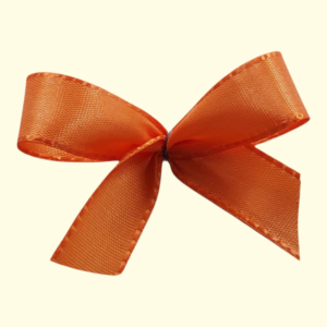Fertigschleifen orange mit Klebepunkt