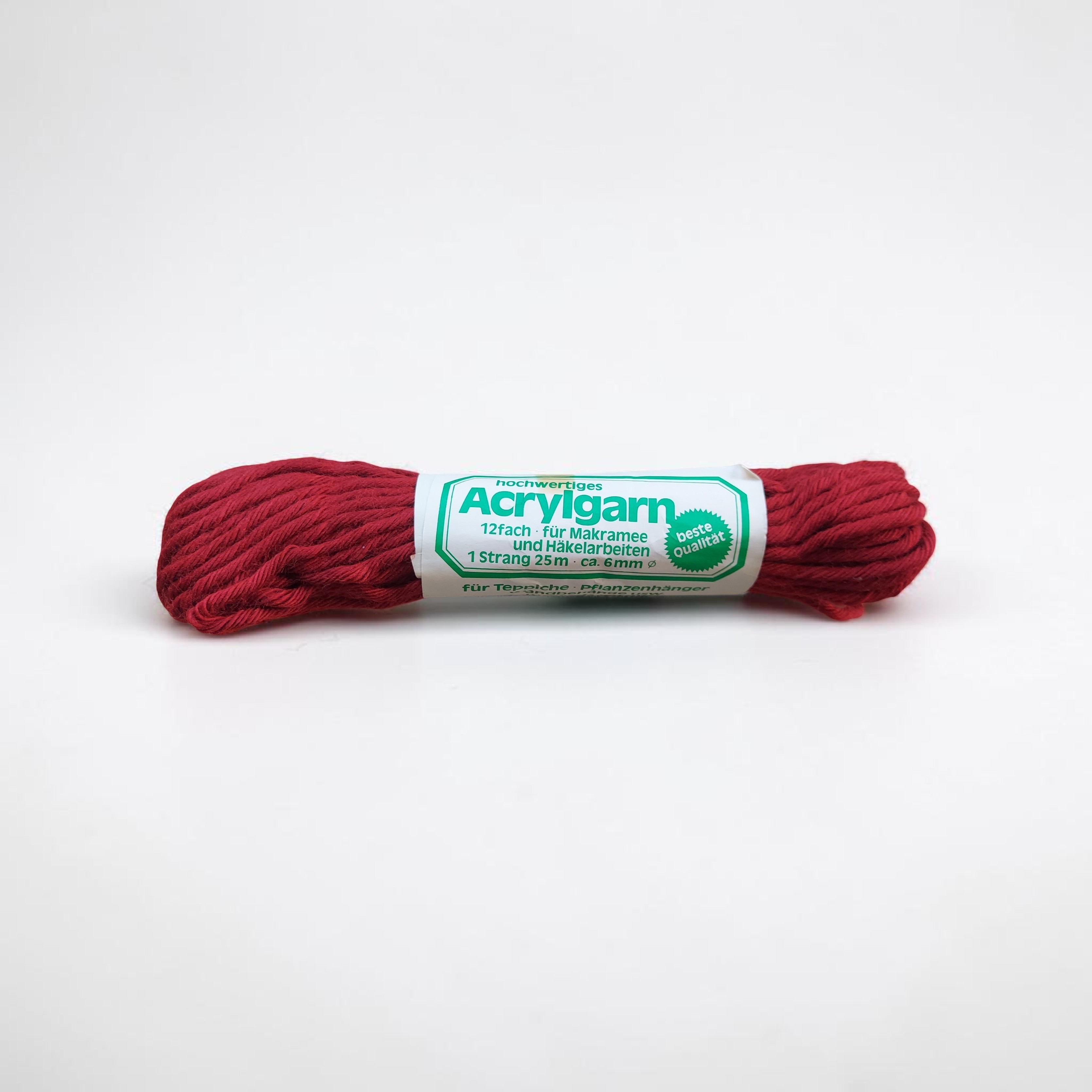 Acrylgarn Weinrot 25 m Ø 6 mm – Makrameegarn & Bastelgarn