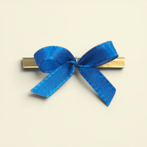 Fertigschleifen mittelblau mit Clip
