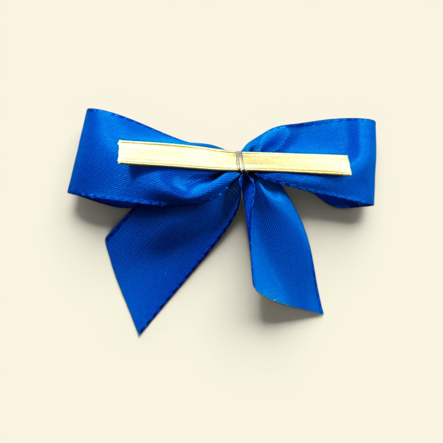 Fertigschleifen blau mit Clip 20-100 Stück – ca. 80x50mm – Geschenk Schleifen mit goldfarbenem Clip – Bild 2