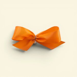 Fertigschleifen orange mit Klebepunkt 80x50mm
