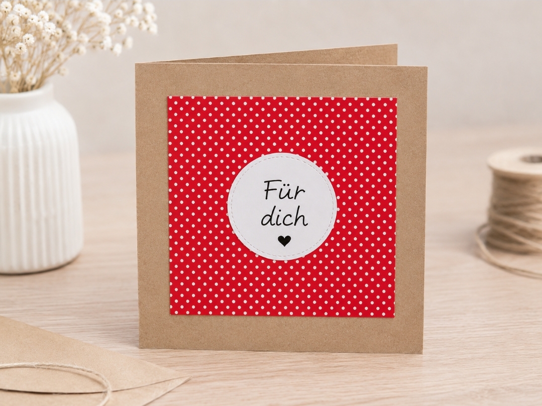 Gepunktetes Papier, Bastelpapier DIN A4 15 Bogen| Designpapier mit weißen Punkten für Basteln & Geschenkverpackungen – Bild 2