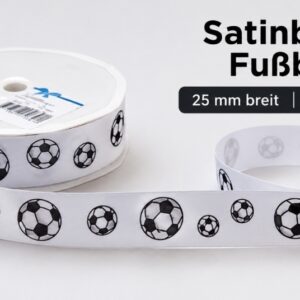 Satinband Fussball