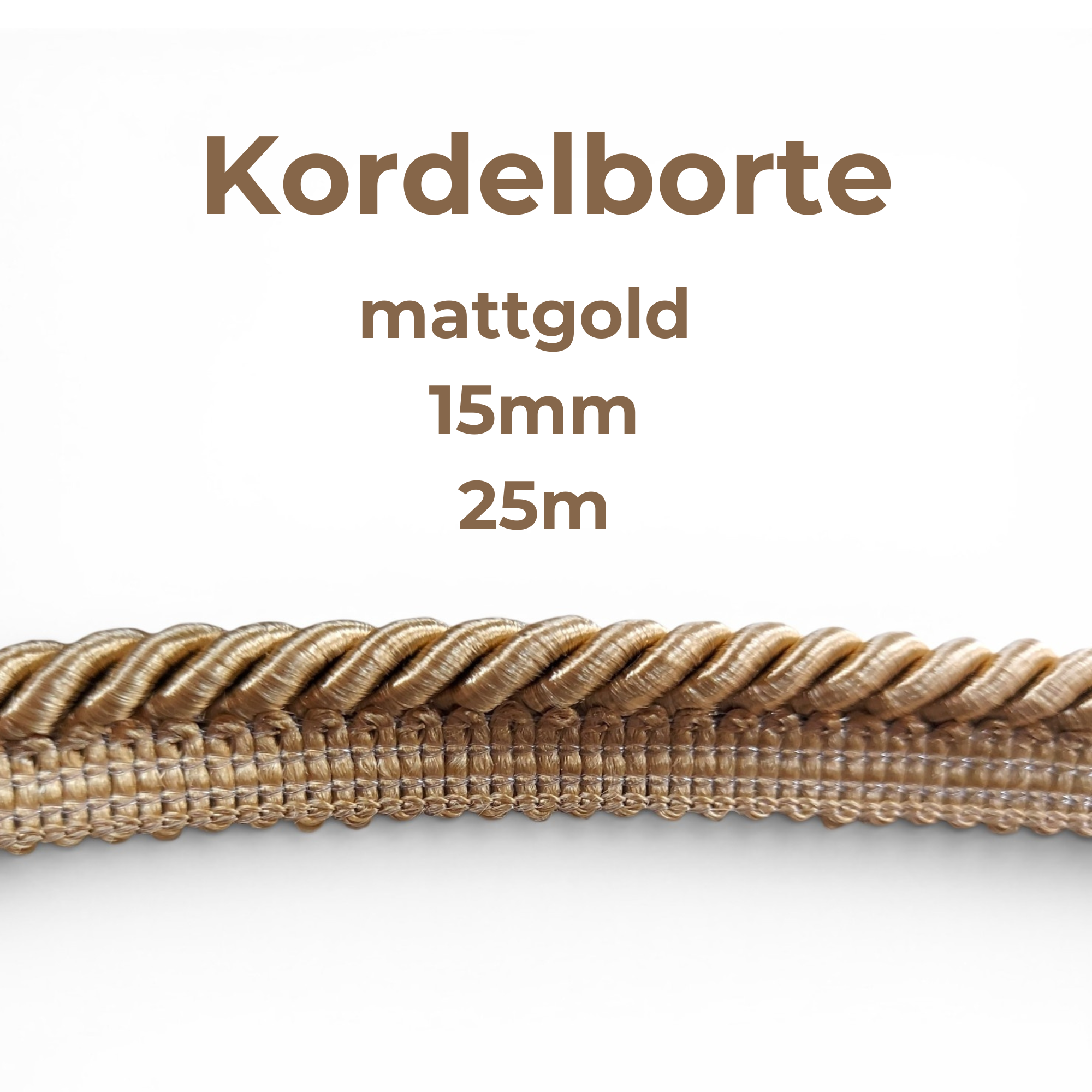 Kordelborte mattgold