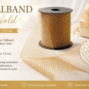 Tüllband Gold