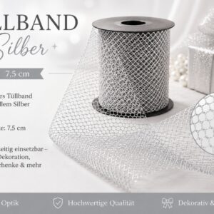 Tüllband silber