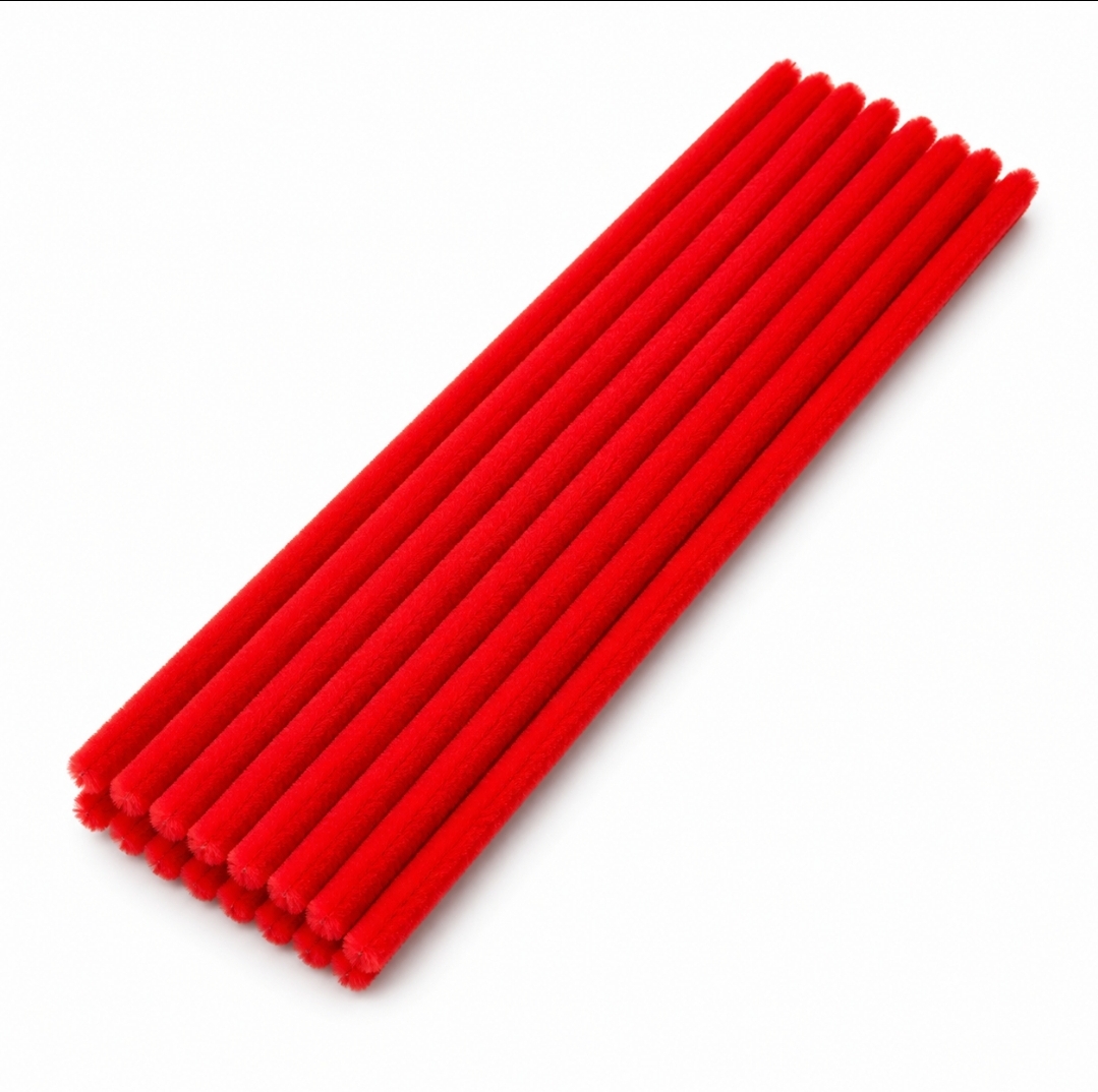 Chenille Rot 10 mm