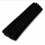 Chenille Schwarz 15 mm