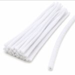 Chenille weiß 10 mm