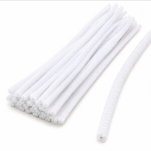 Chenille weiß 10 mm