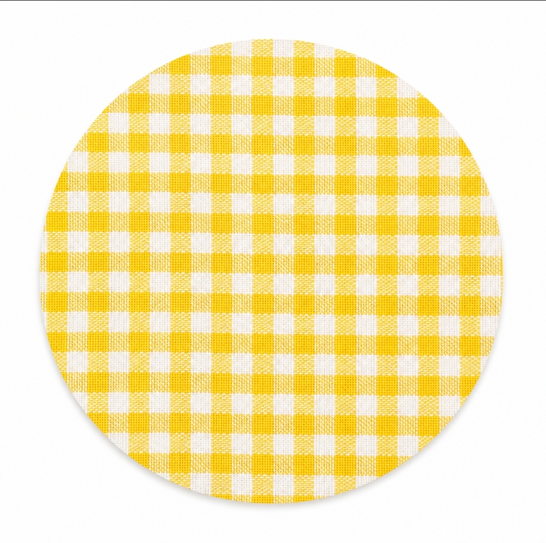 Marmeladendeckchen Gelb – 20 Stück | Ø 12, 15 oder 18 cm – Bild 2