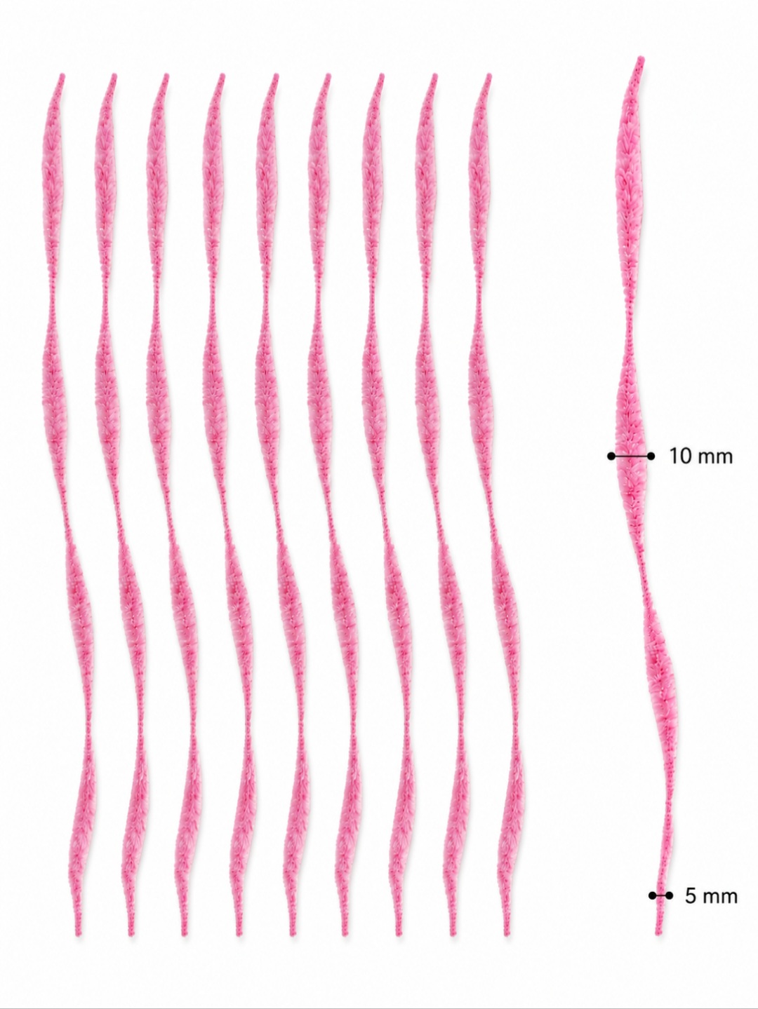 Fasson Chenille rosa 5-10 mm – 10 Basteldrähte à 50 cm | Pfeifenreiniger für Basteln & DIY – Bild 2