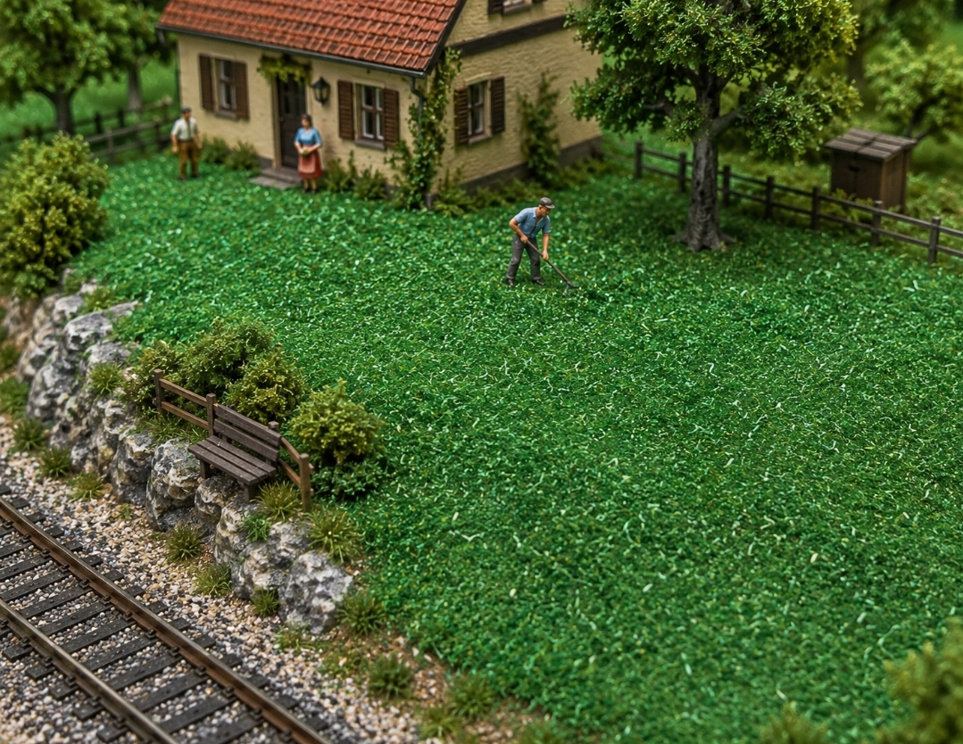 Modellbau Flock mittelgrün – feines Streumaterial für Diorama, Modelleisenbahn & Landschaftsbau | 100 g, 500 g oder 1 kg – Bild 2