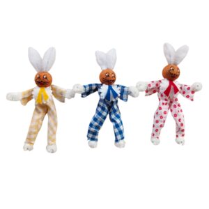 Hasenpuppen aus Chenille und Drehwatte