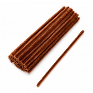 Chenille braun glänzend 8 mm