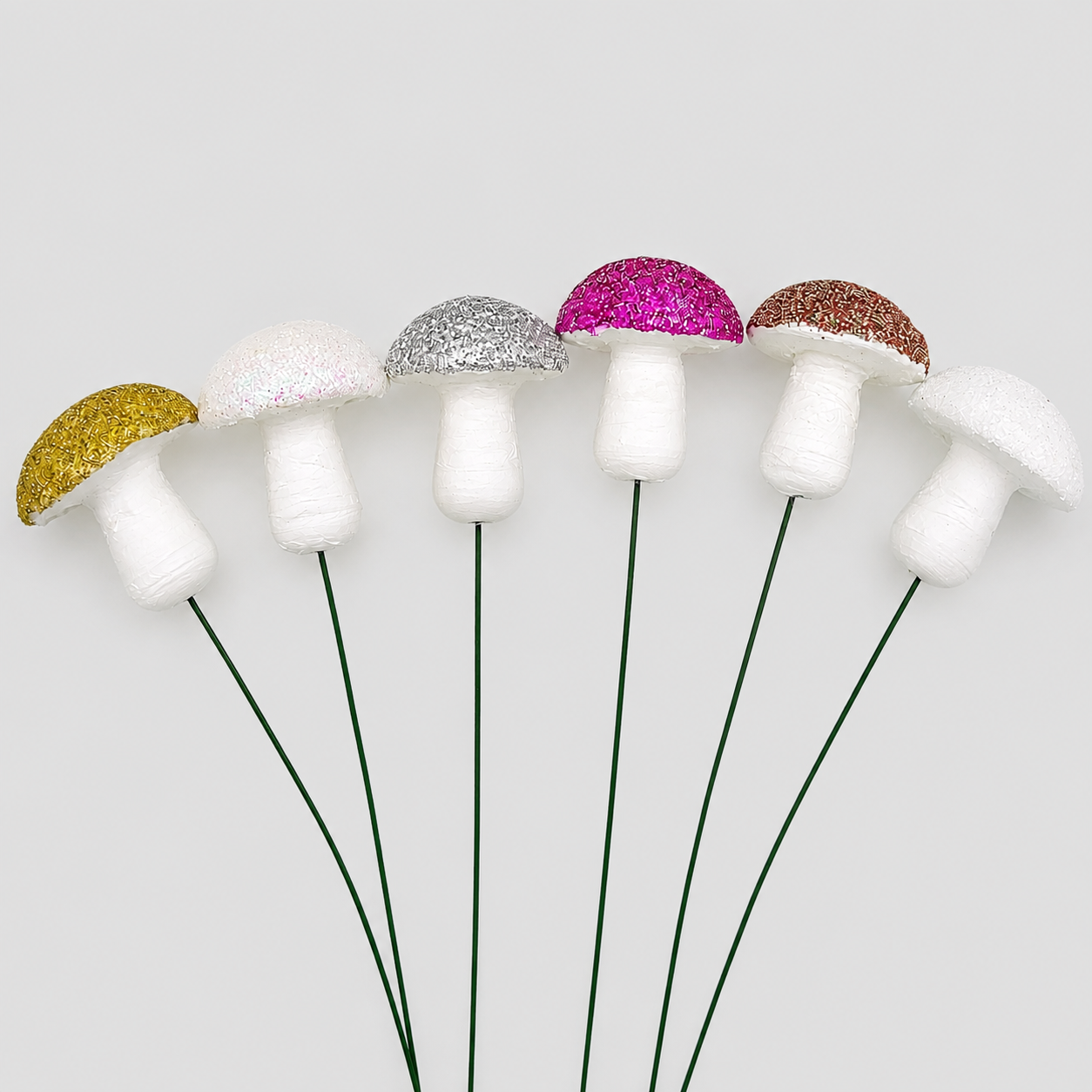 wattepilze mit glitzer