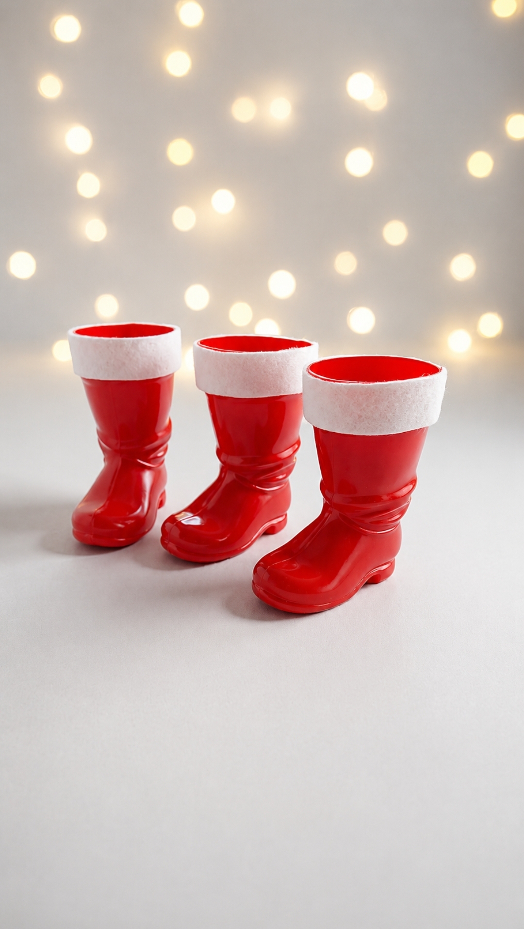 Nikolausstiefel zum Befüllen mit weißem Filzrand – 11 x 9 cm Ø5,5cm, 1er/2er/3er Set, Weihnachtsdeko & Geschenkidee – Bild 6